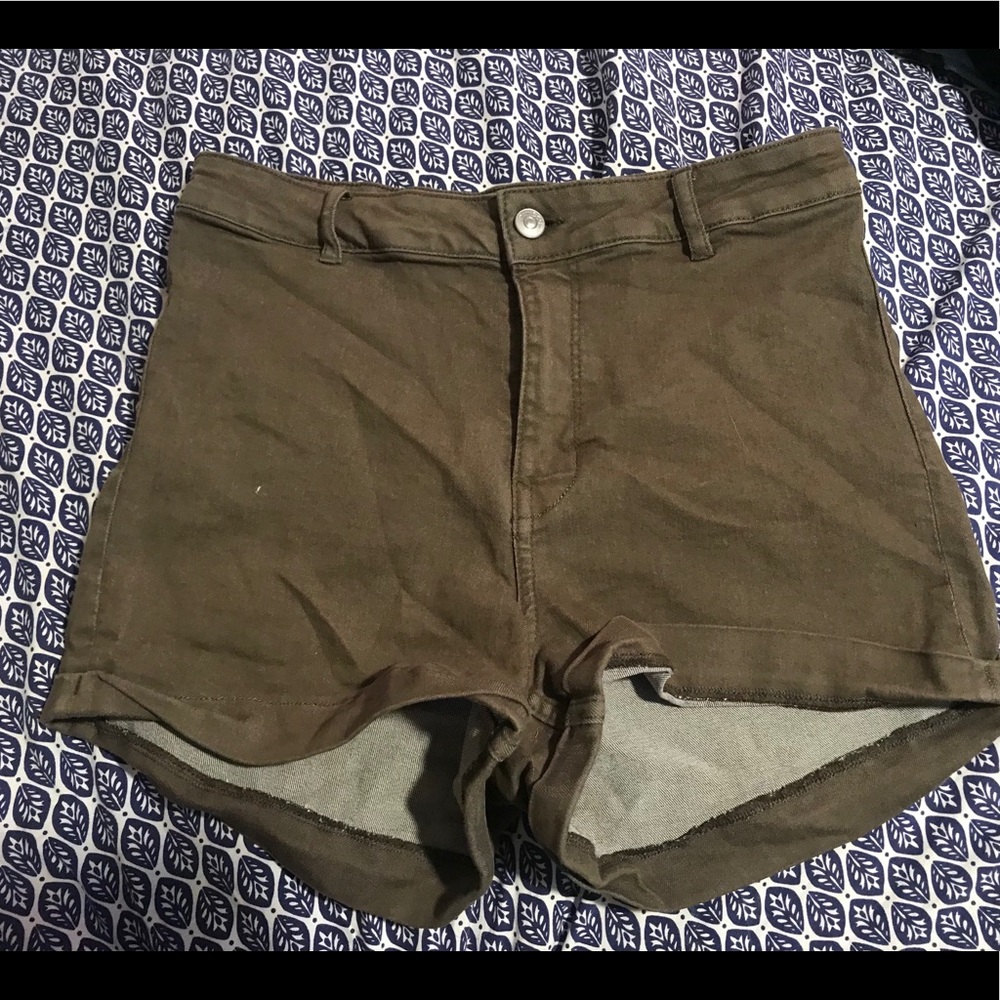 Olive green shorts